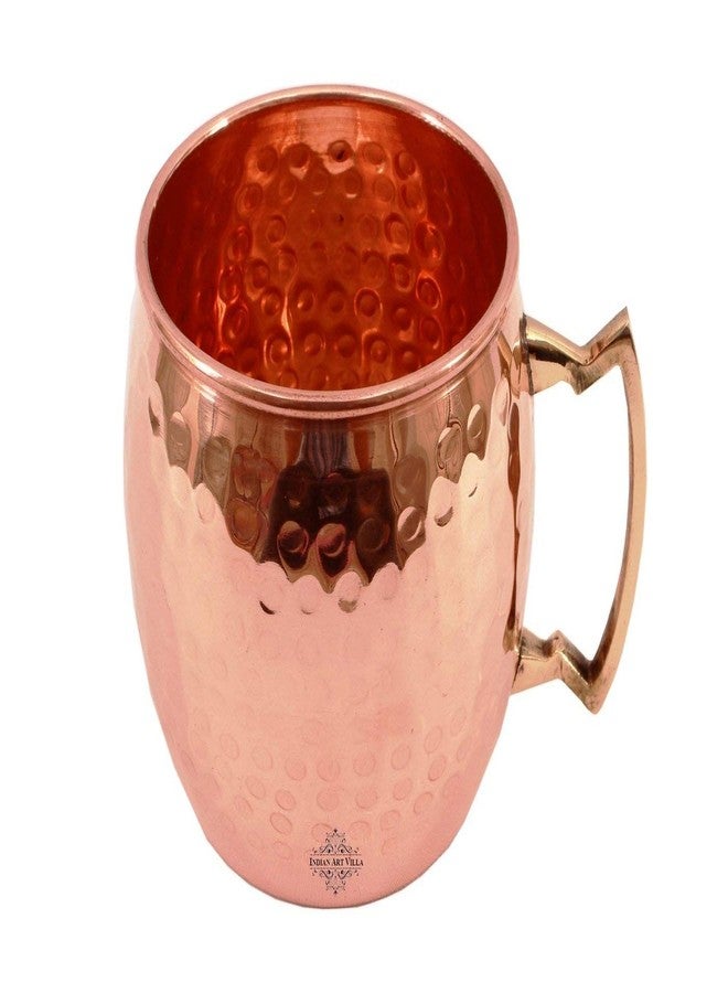 INDIAN ART VILLA IndianArtVilla Hammered Copper Moscow Mule Mug Cup, Best for Parties,Barware, 530 ML Each, Set of 4 - Image 2